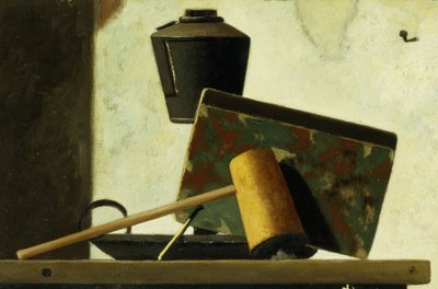 Still life with Notebook and Pipe by John Frederick Peto