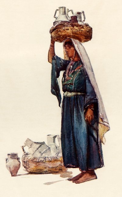 Syrian Peasant with Milk Vessels, 1902 by John Fulleylove