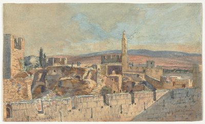 View of the Old City of Jerusalem by John Fullylove