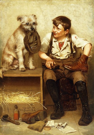 Shoeshine Boy, 1902 by John George Brown