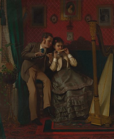 The Music Lesson, 1870 by John George Brown