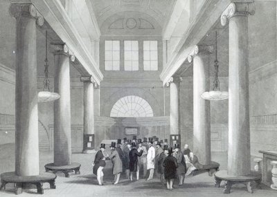 Stock Exchange, engraved by Henry Melville, c.1842 by John Gilbert