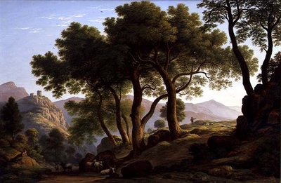 A Romantic Wooded Landscape by John Glover