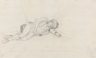 Man Sleeping Outdoors by John Glover