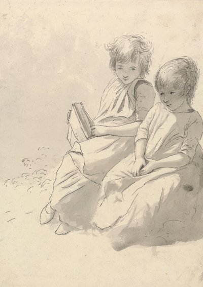 Two Little Girls by John Glover