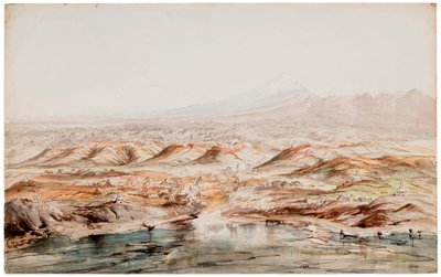 Watercolour of New Plymouth by John Gully