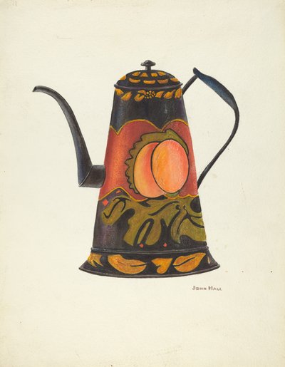 Toleware Coffee Pot by John Hall