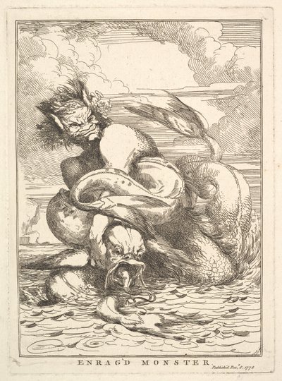Enraged Monster, December 8, 1778 by John Hamilton Mortimer