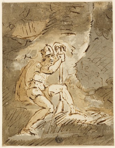 Helmeted Warrior by John Hamilton Mortimer