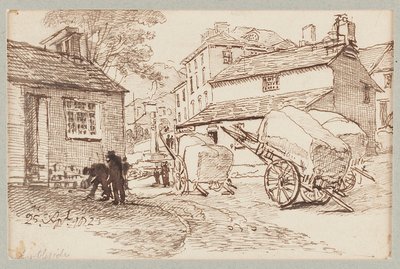 Carts in Ambleside, Cumbria, 1823 by John Harden
