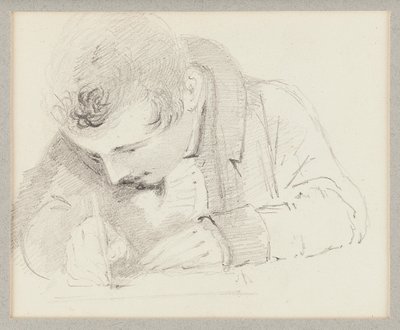 Man writing, 1825 by John Harden
