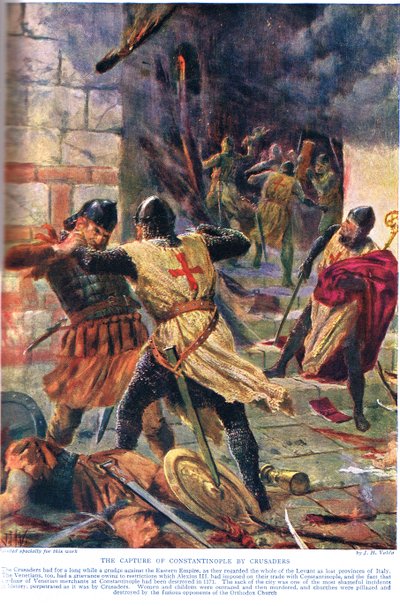 The Capture of Constantinople by Crusaders by John Harris Valda