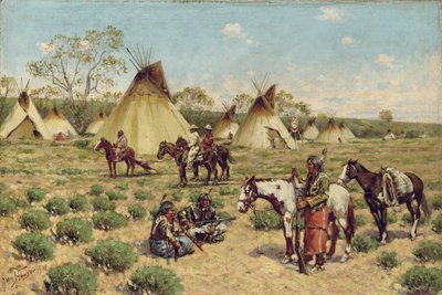 Sioux Encampment, Porcupine by John Hauser