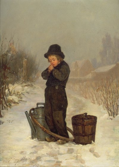 Warming His Hands by John Henry Frederick Bacon