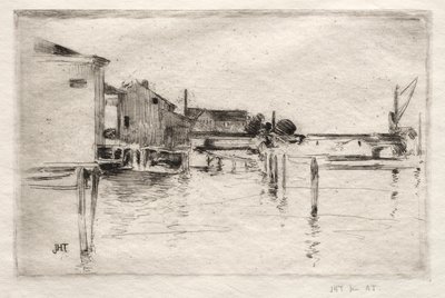 The Dock, Bridgeport, Connecticut by John Henry Twachtman