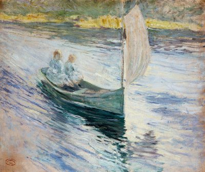 Two Children in a Sailboat, 1883 by John Henry Twachtman