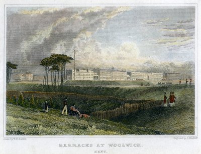 Barracks at Woolwich, Kent by John James Hinchliff