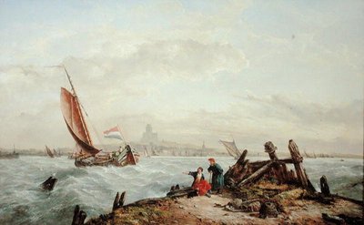 Off a Dutch Port by John James Wilson
