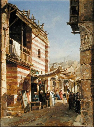The School near the Babies-Sharouri, Cairo by John Jnr. Varley