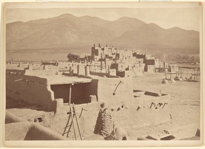 North Taos Pueblo, New Mexico by John K. Hillers