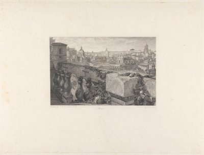 Rome, from the Farnese Gardens by John Le Keux