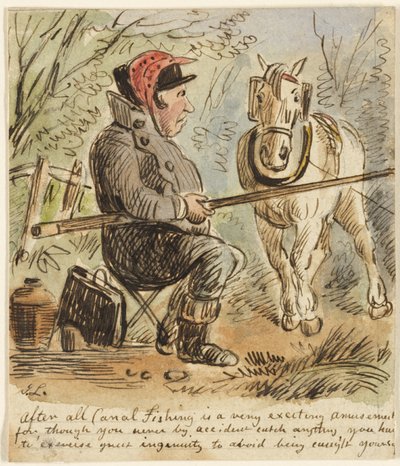 Canal Fishing by John Leech
