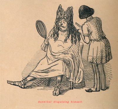 Hannibal Disguising Himself, 1852 by John Leech