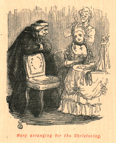 Mary arranging for the Christening, 1897 by John Leech