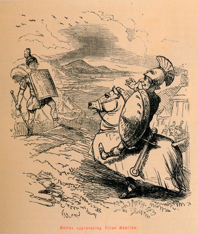 Metius aggravating Titus Manlius by John Leech