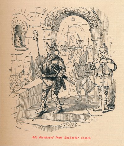 Odo dismissed from Rochester Castle by John Leech