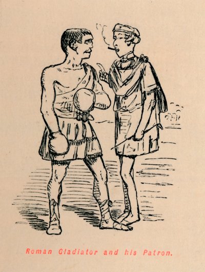 Roman Gladiator and his Patron, 1852 by John Leech
