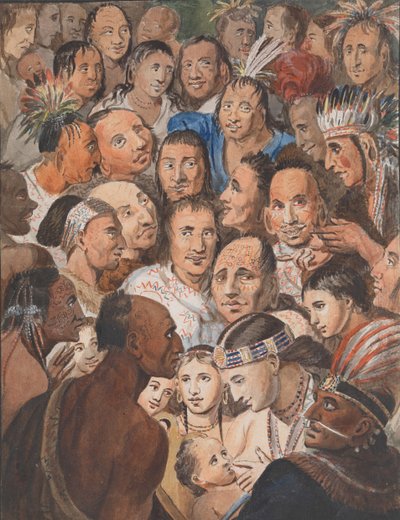 Tableau of Indian Faces, 1811-ca. 1813 by John Lewis Krimmel