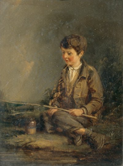 Boy Fishing by John Linnell