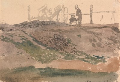 Figures on a Bank, Kensington Gravel Pits by John Linnell