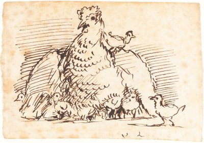 Hens and Chicks by John Linnell