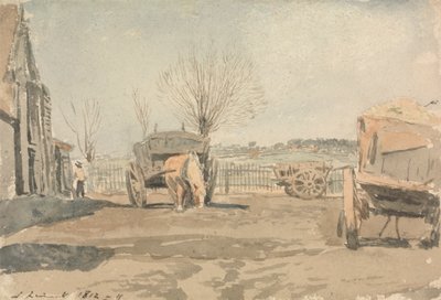 The Farmyard by John Linnell