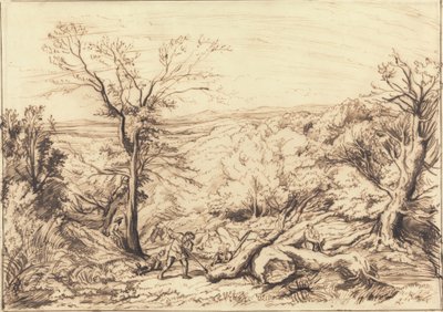 Woodcutters in a Forest by John Linnell
