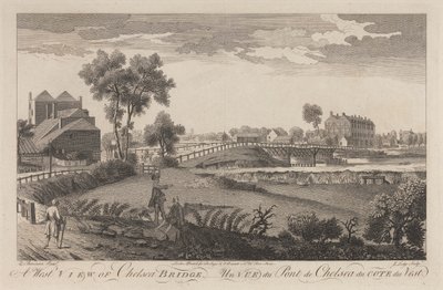 A West View of Chelsea Bridge by John Lodge