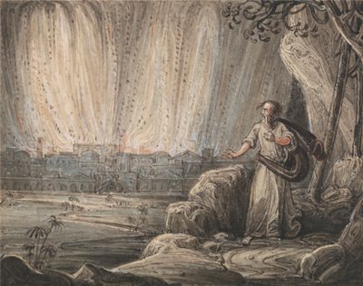 Lot Fleeing Sodom by John Martin