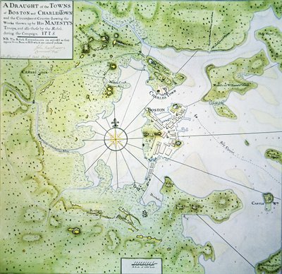 Map of Boston and Charlestown by John Montresor