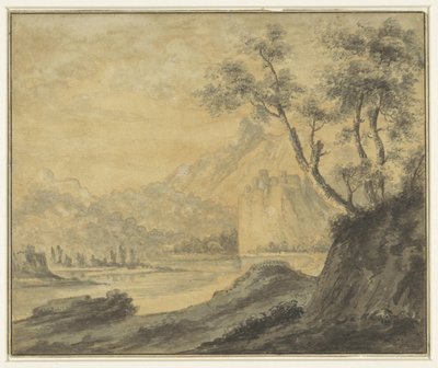 River Landscape with Rocks by John Robert Cozens (manner of)