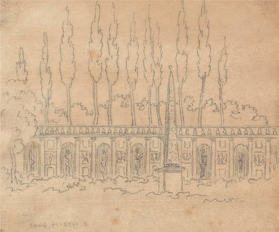 In the Garden of a Villa by John Robert Cozens