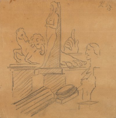Statues and Ruins by John Robert Cozens