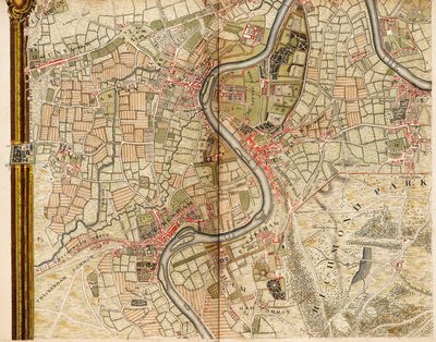 Map of Hounslow, Twickenham and Richmond by John Rocque