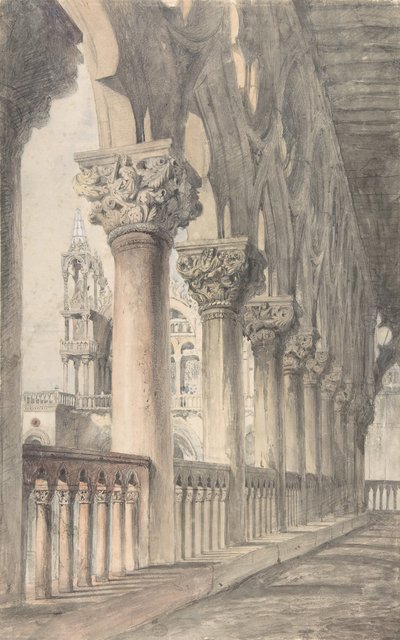 Loggia of the Ducal Palace, Venice, 1849-50 by John Ruskin