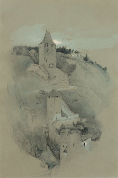 The Towers of Fribourg, Switzerland by John Ruskin