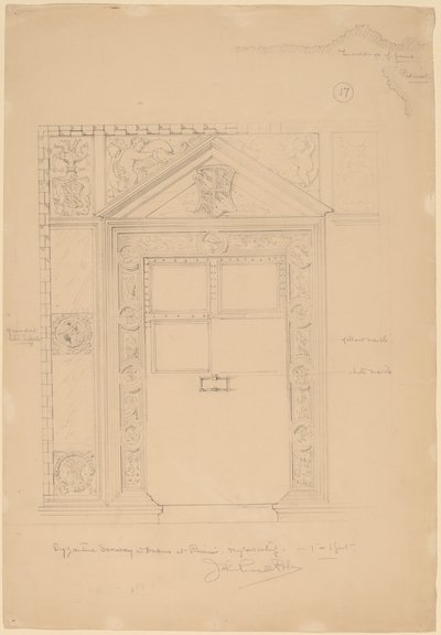 Byzantine Doorway with Duomo, Rimini by John Russell Pope