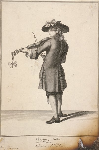 The Merry Fidler, Cries of London, c1688 by John Savage
