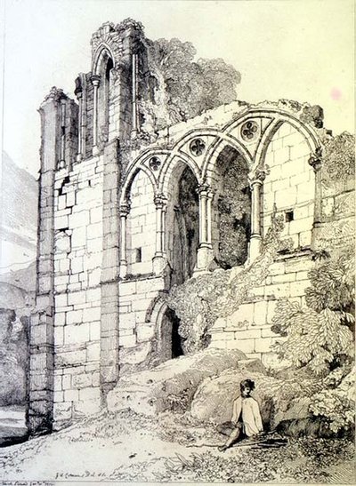 Easeby Abbey, Yorkshire, c.1811 by John Sell Cotman