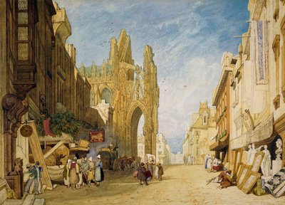 Street Scene at Alencon, Normandy by John Sell Cotman